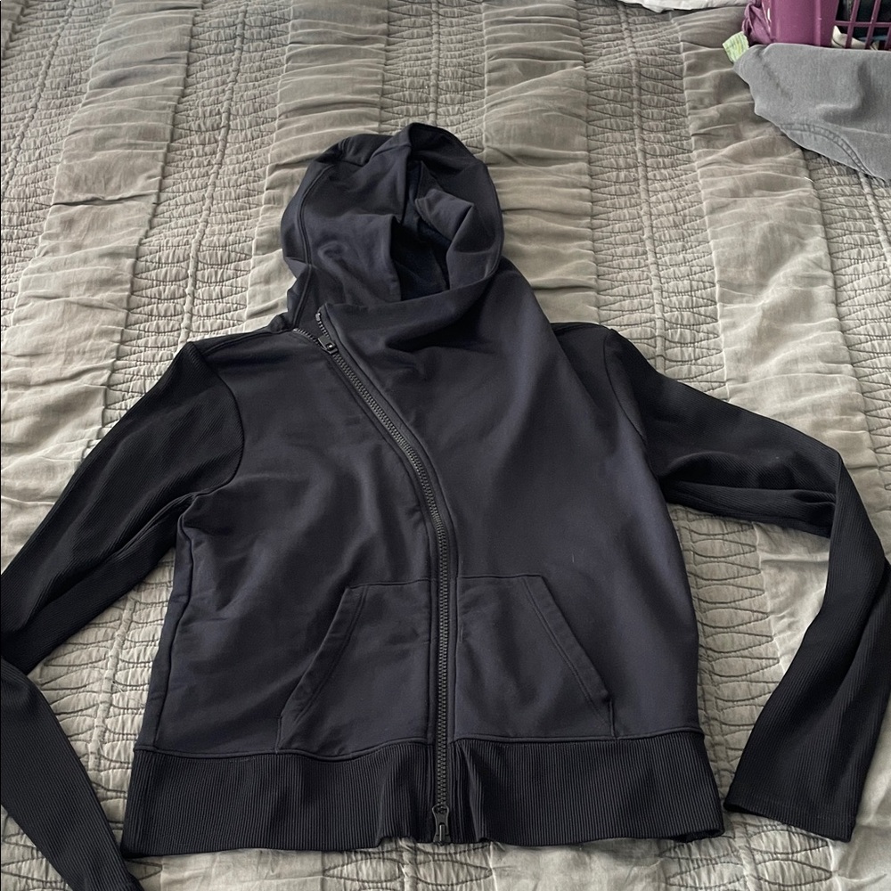 Athleta Black Zip-Up Hoodie
